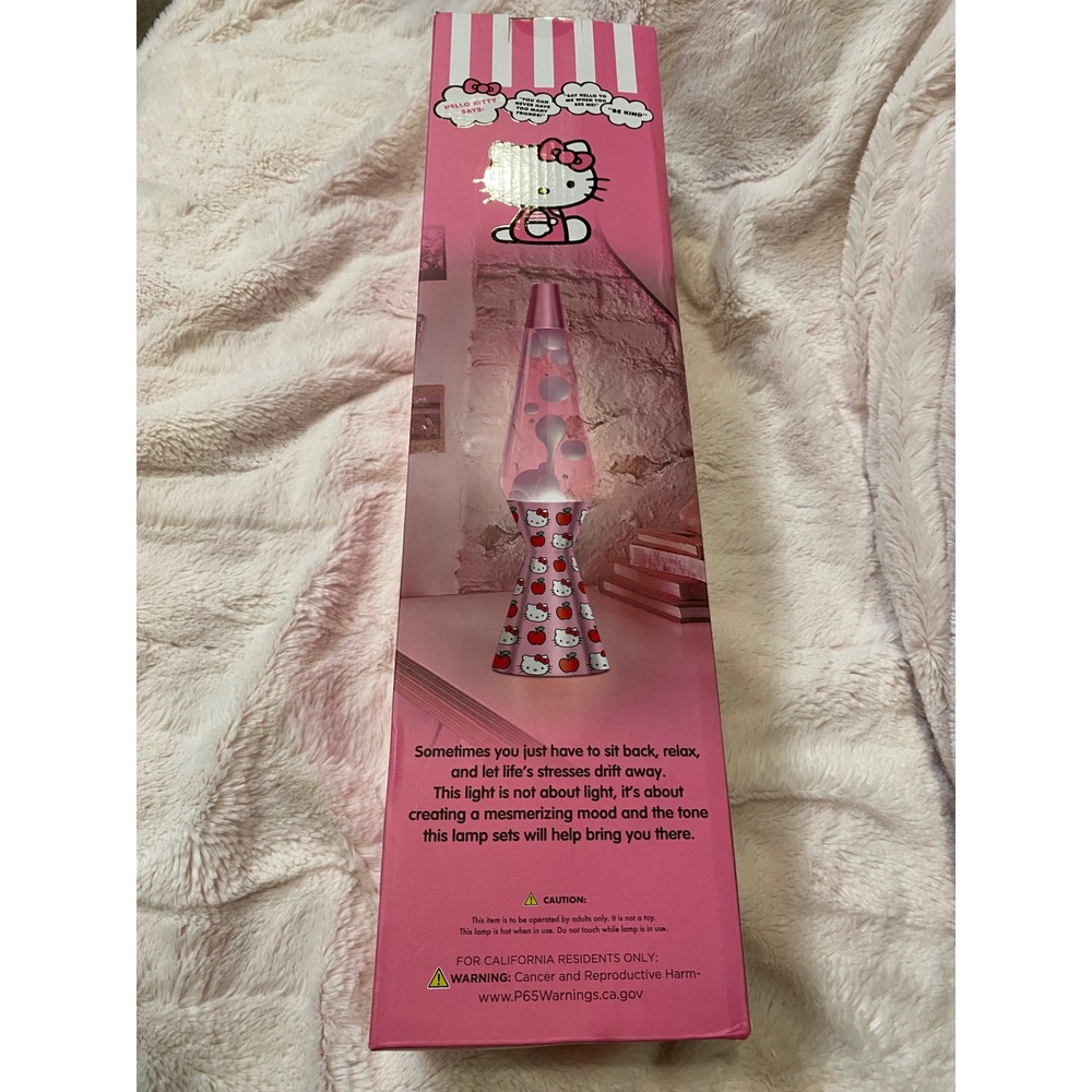 Hello Kitty Volcano Motion Lamp Pink White Lava Light Sanrio 16 Inch 30W Bulb - Picture 3 of 6